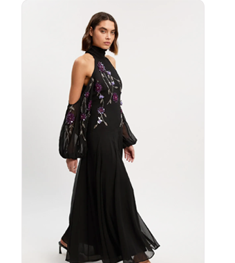 Floral Off Shoulder Maxi Dress