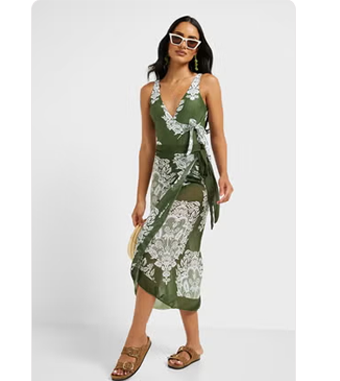 Printed Swimsuit Beach Sarong