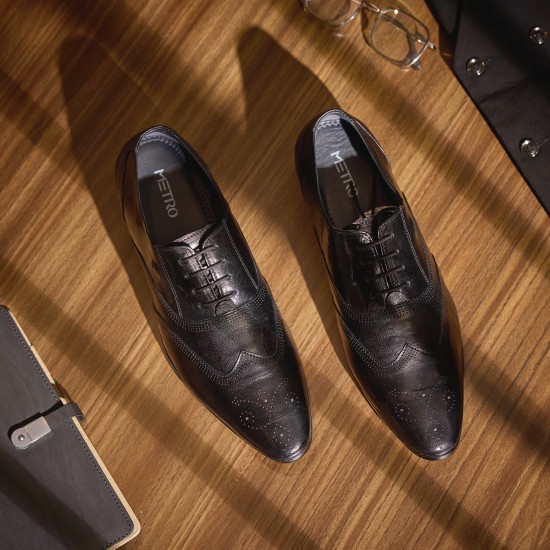 Men Black Formal Brogue