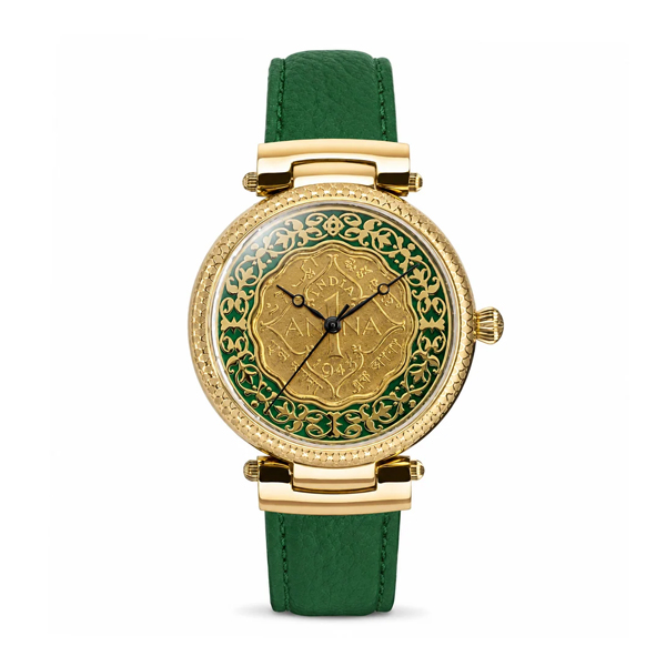 Women Embellished Dial & Leather Textured Watch